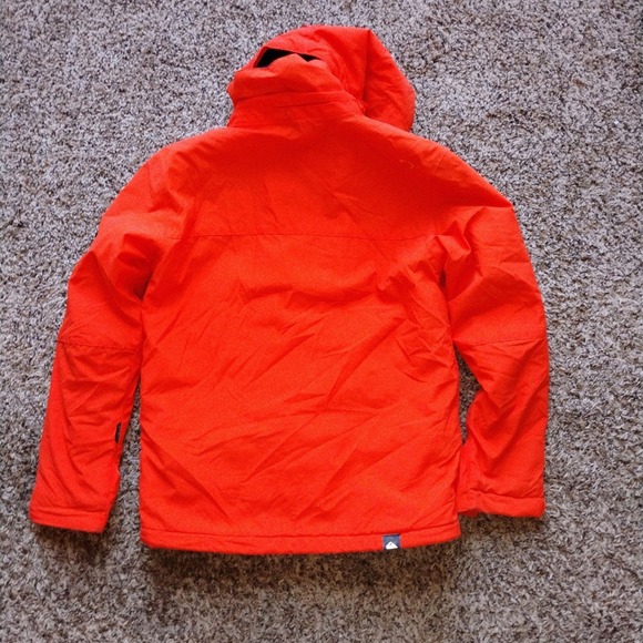 Quiksilver Boys XL 14 Jacket Orange DryFlight 10K Gorpcore Snow Hooded - Picture 3 of 5